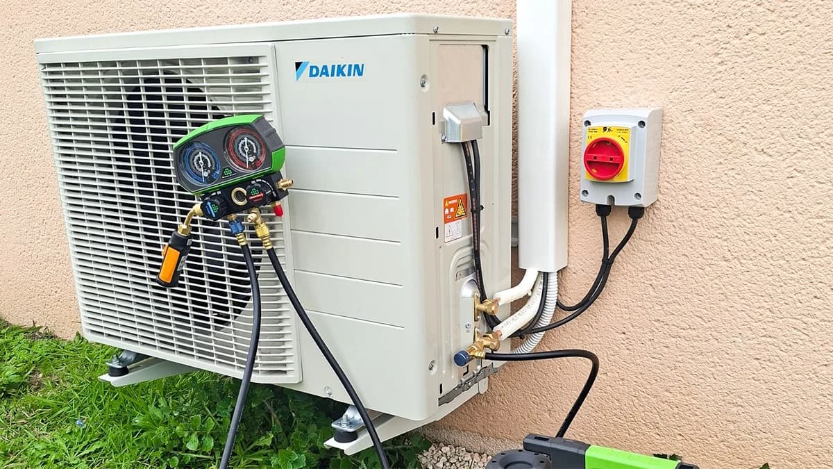 Mise en service d'une unité de climatisation